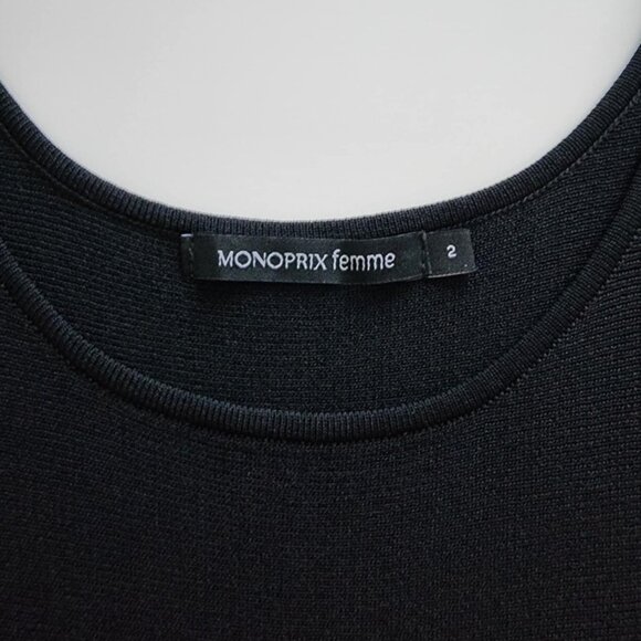 Monoprix Femme black sleeveless ponte dress - Picture 5 of 10